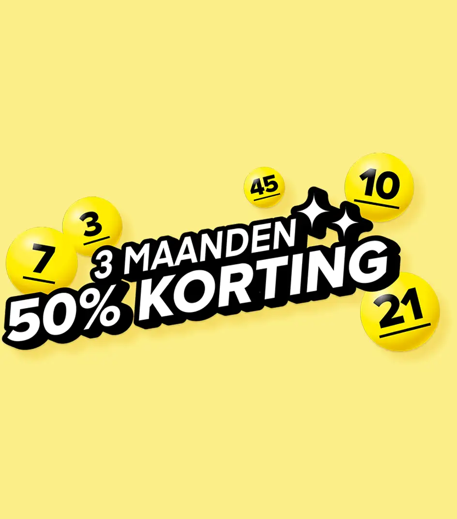 Aantal Lotto-ballen met promotie voor 3 maanden 50% korting