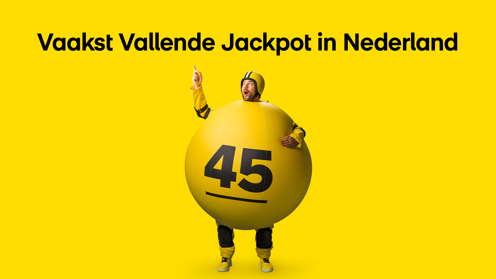 Lotto-lot met het nummer 45 en de tekst Vaakst Vallende Jackpot
