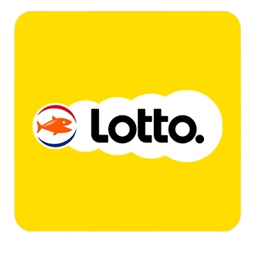 Logo van Lotto op een gele achtergrond.